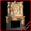 Natural Stone Two Tier Marble Fireplace Mantel For Sale YL-B273
